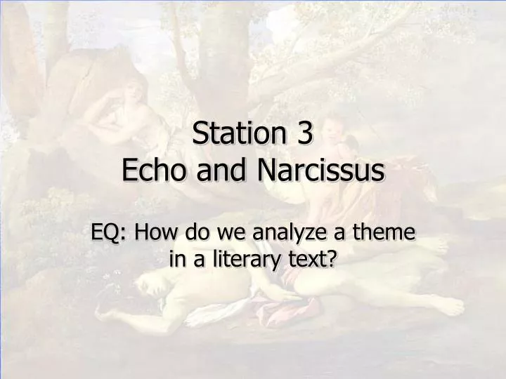 station 3 echo and narcissus