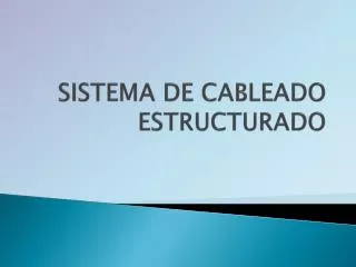 sistema de cableado estructurado