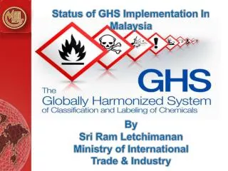 Status of GHS Implementation In Malaysia By Sri Ram Letchimanan Ministry of International