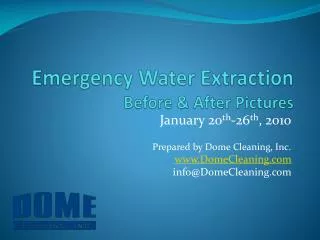 Emergency Water Extraction Before &amp; After Pictures