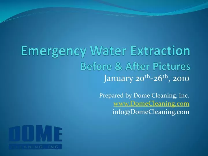 emergency water extraction before after pictures