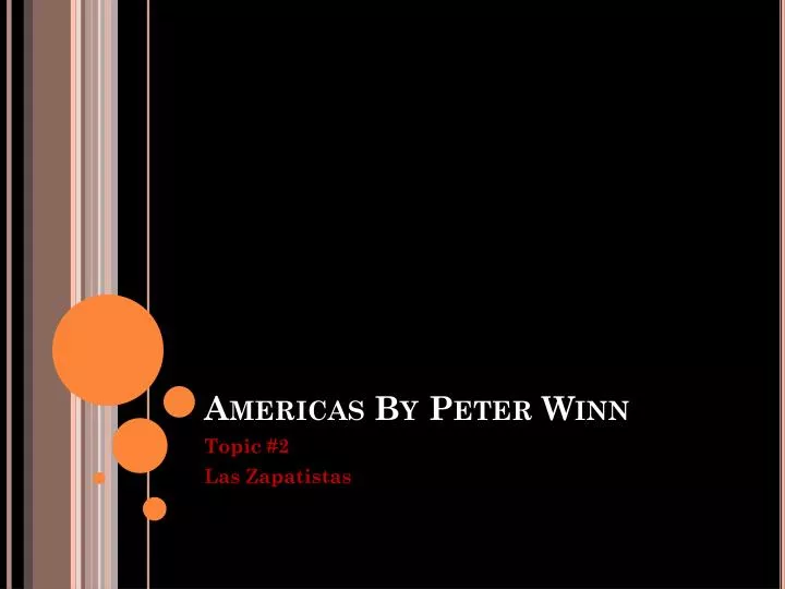 americas by peter winn