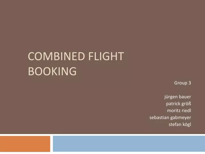 combined flight booking