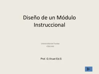 dise o de un m dulo instruccional