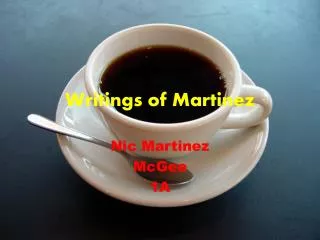 Writings of Martinez