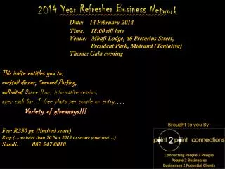 2014 Year Refresher Business Network