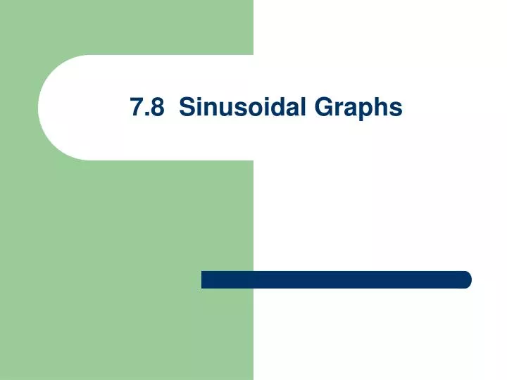 7 8 sinusoidal graphs