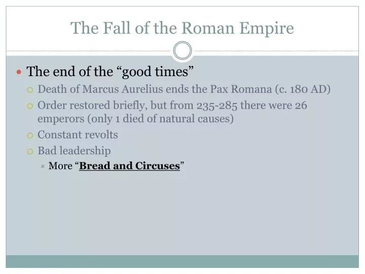 the fall of the roman empire
