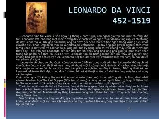 leonardo da vinci 452 1519