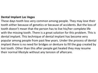 Las Vegas Periodontist