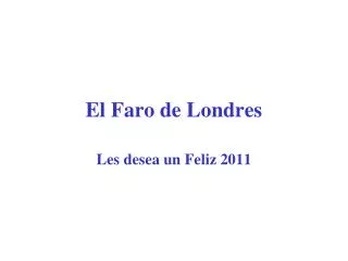 el faro de londres