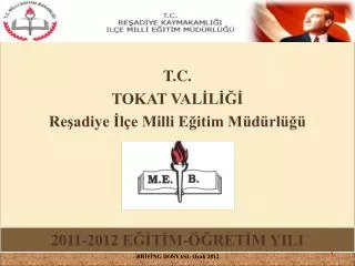 t c tokat val l re adiye l e milli e itim m d rl