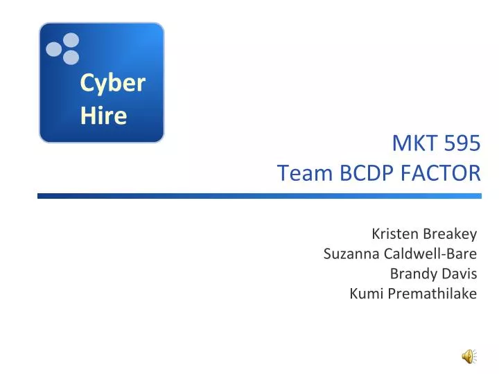 mkt 595 team bcdp factor