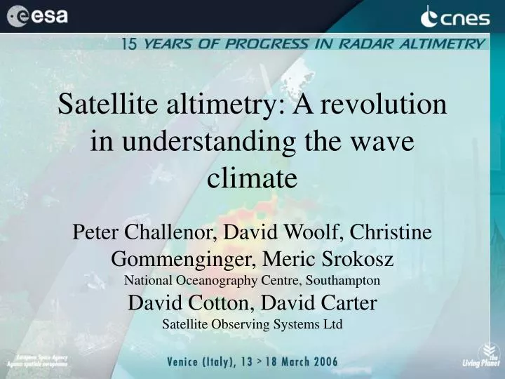 satellite altimetry a revolution in understanding the wave climate