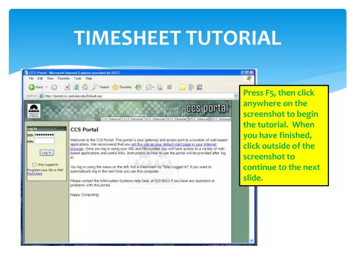 timesheet tutorial