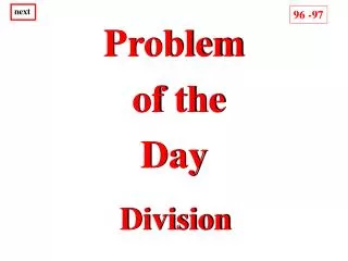 Problem of the Day