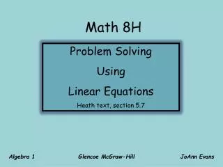 Math 8H