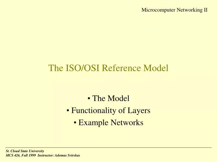 the iso osi reference model