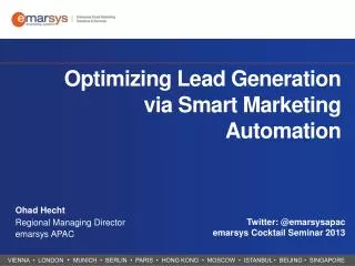 Optimizing Lead Generation via Smart Marketing Automation