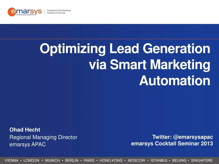 optimizing lead generation via smart marketing automation