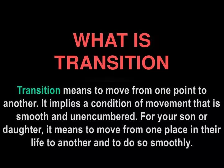 what is transition