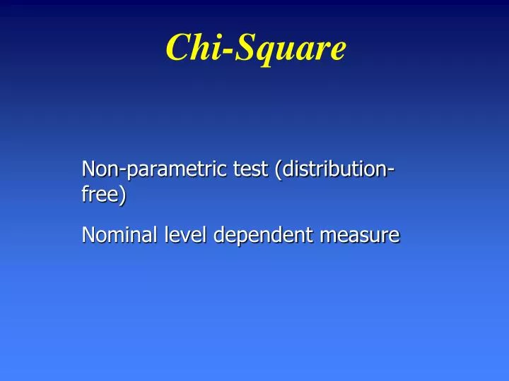 non parametric test distribution free nominal level dependent measure
