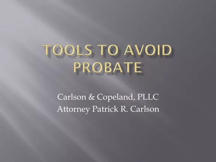 tools to avoid probate