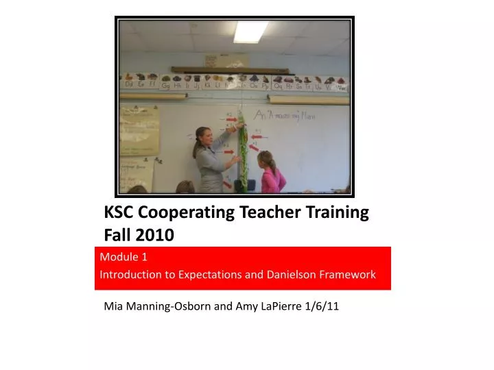 ksc cooperating teacher training fall 2010