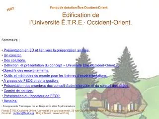 edification de l universit t r e occident orient