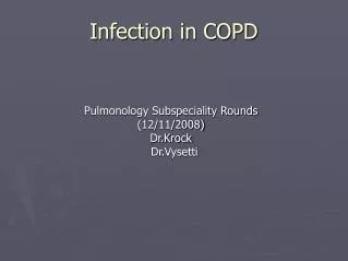 Infection in COPD