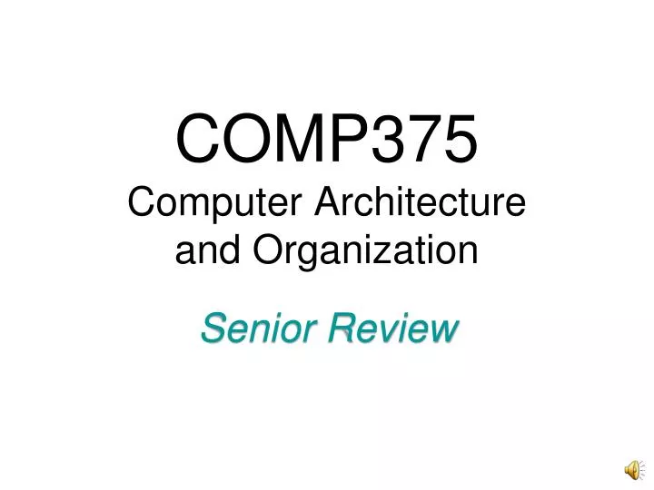 comp375 computer architecture and organization