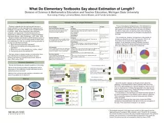 What Do Elementary Textbooks Say about Estimation of Length?