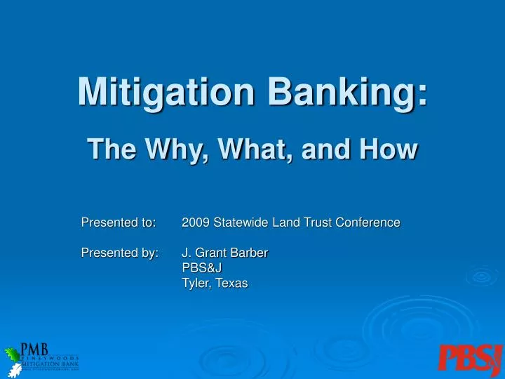 mitigation banking