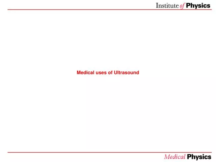 medical uses of ultrasound