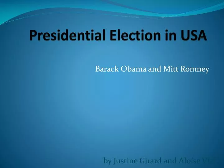 presidential election in usa