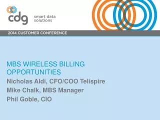 MBS wireless billing opportunities