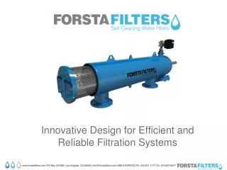 Innovative Design for Efficient and Reliable Filtration Systems