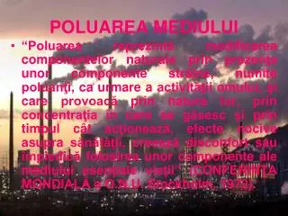 poluarea mediului