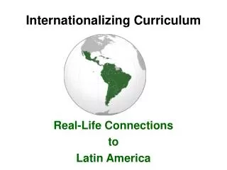Internationalizing Curriculum