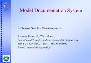 Model Documentation System