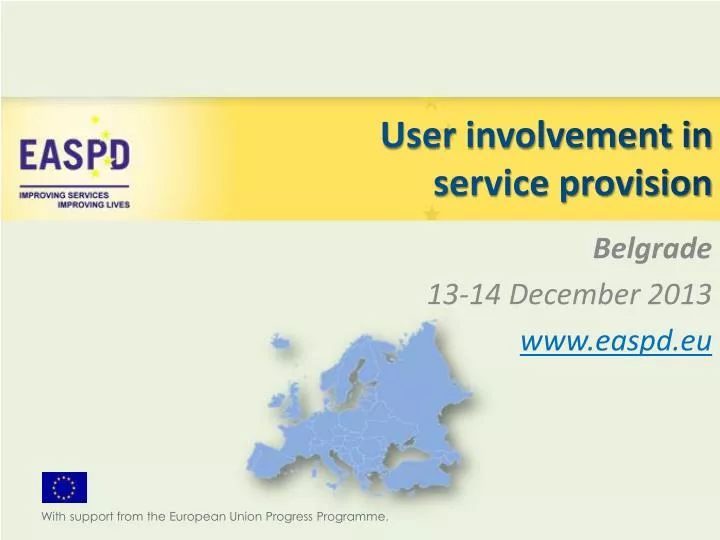 user involvement in service provision
