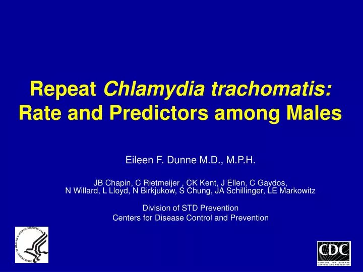 repeat chlamydia trachomatis rate and predictors among males