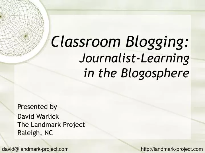 classroom blogging journalist learning in the blogosphere