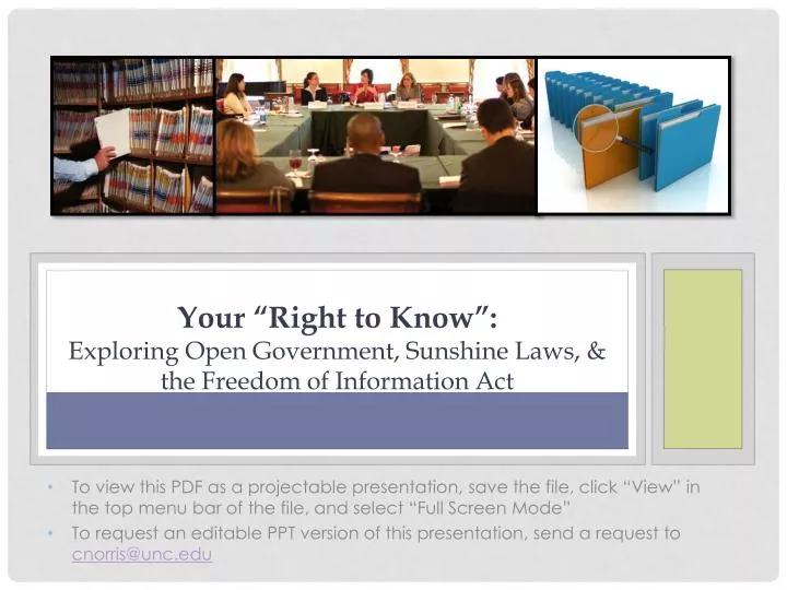 your right to know exploring open government sunshine laws the freedom of information act