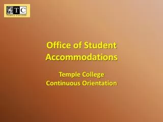 Office of Student Accommodations