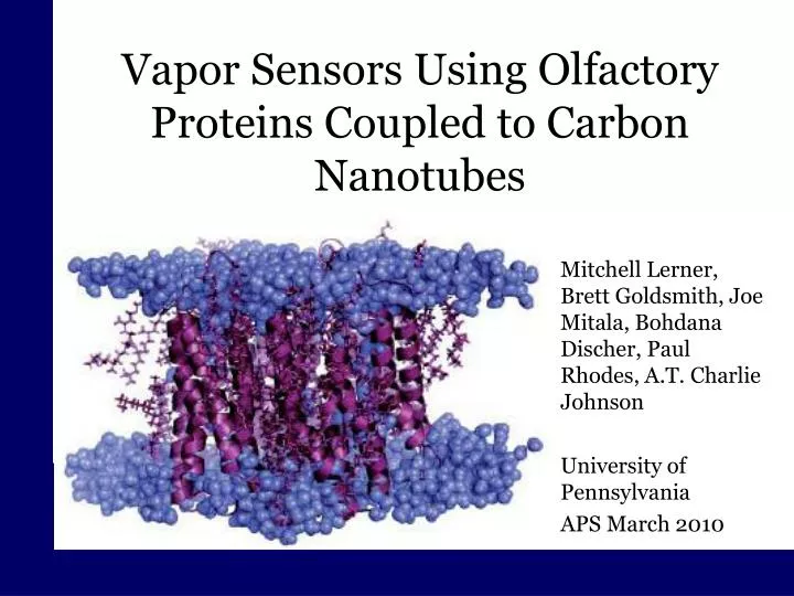 vapor sensors using olfactory proteins coupled to carbon nanotubes