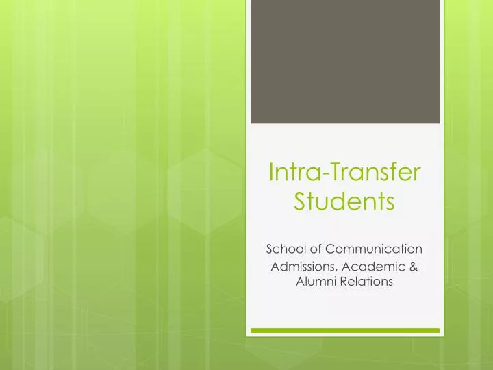 intra transfer students