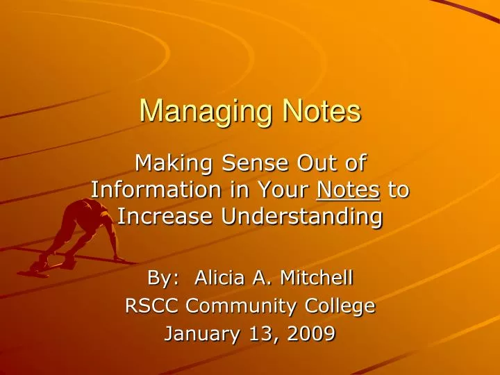 managing notes
