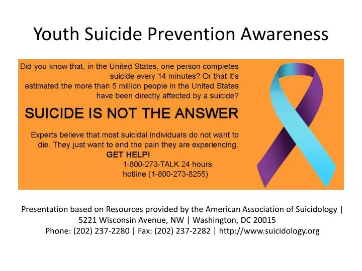 youth suicide p revention a wareness