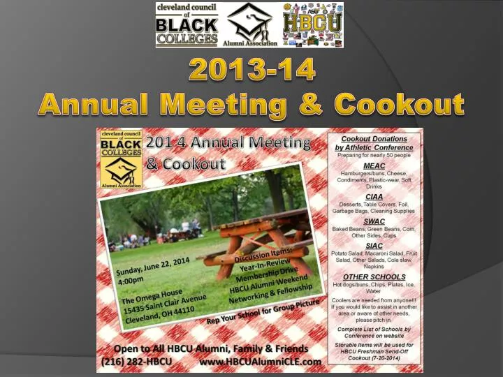 2013 14 annual meeting cookout